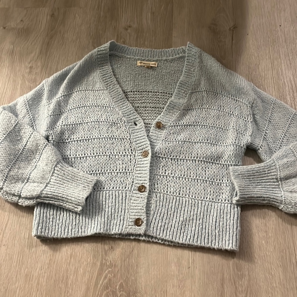 Nordstrom blue knit cardigan